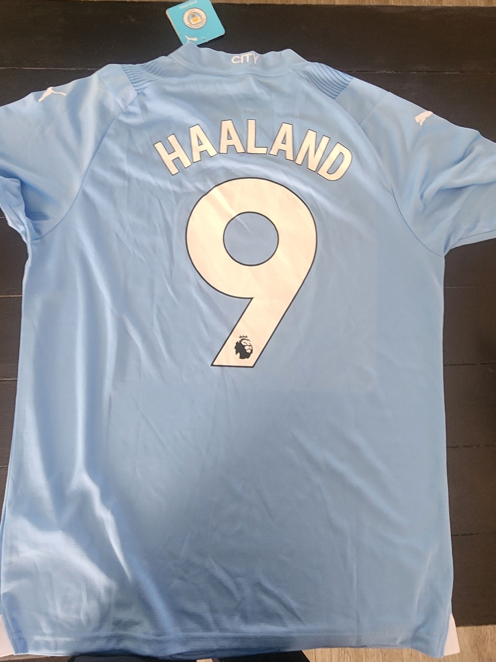 Light Blue #9 HAALAND Soccer Jersey